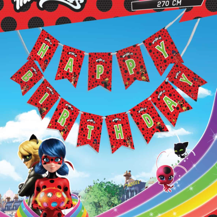 Miraculous Super Heroez Happy Birthday Harf Afiş