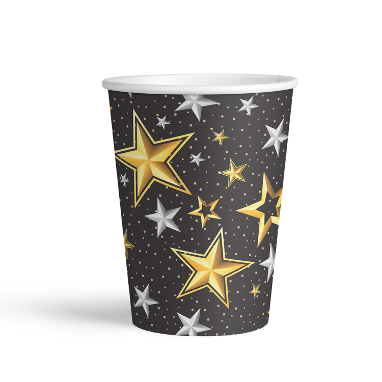 Karton Bardak 8oz 8li -Samanyolu Siyah- Karton Bardak 8oz 8li -Samanyolu Siyah-