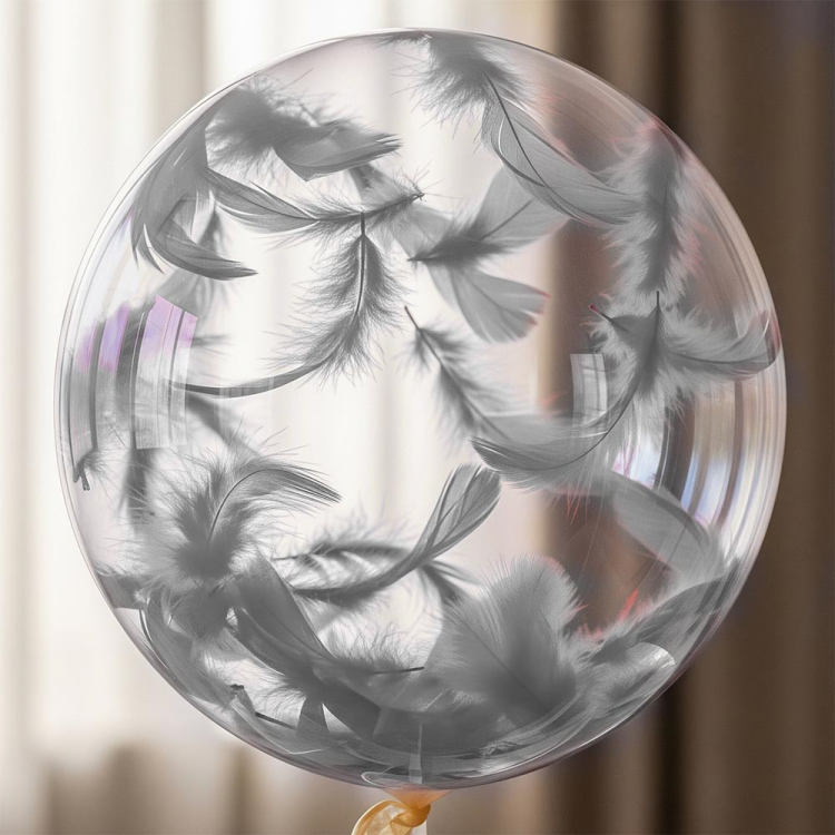 Balon Süsleme Tüyü 100lü -Gümüş-