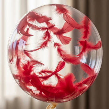 Balon Süsleme Tüyü 100lü -Kırmızı- Balon Süsleme Tüyü 100lü -Kırmızı-