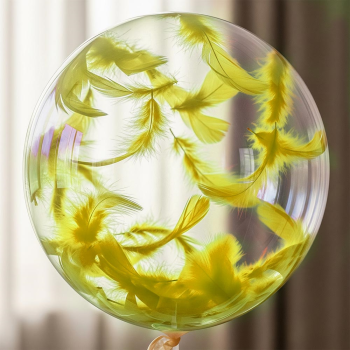 Balon Süsleme Tüyü 100lü-Sarı- Balon Süsleme Tüyü 100lü-Sarı-