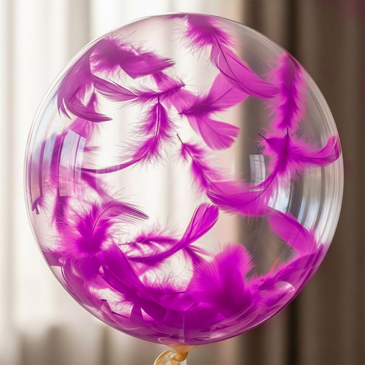 Balon Süsleme Tüyü 100lü -Fuşya-