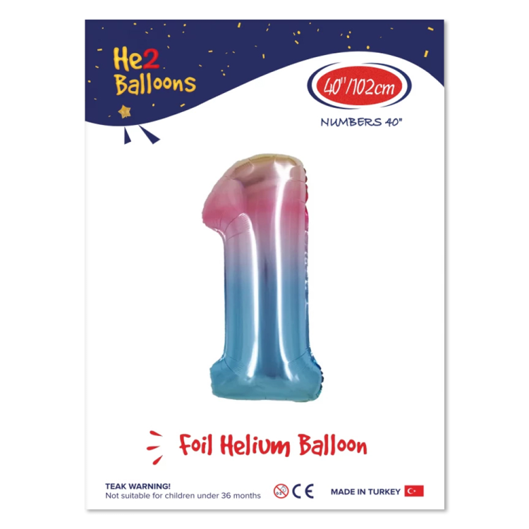 40 Rakam Folyo Balon Rainbow -1- 40 Rakam Folyo Balon Rainbow -1-