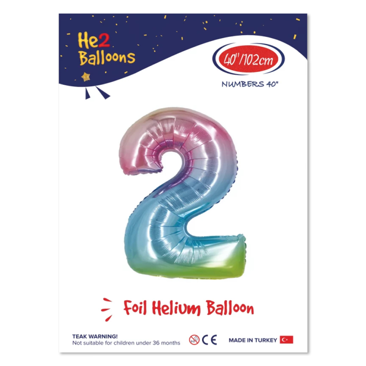 40 Rakam Folyo Balon Rainbow -2- 40 Rakam Folyo Balon Rainbow -2-