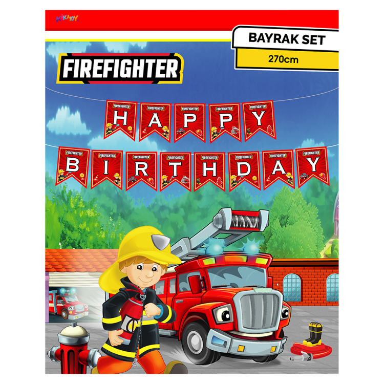 Firefighters Happy Birthday Banner Firefighters Happy Birthday Banner