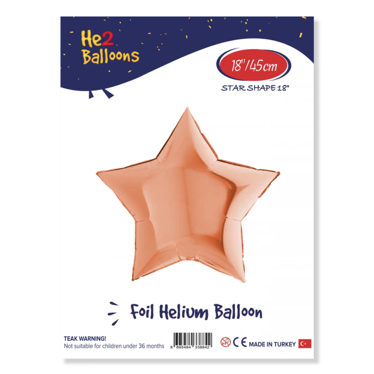 18 Yıldız Folyo Balon -Rosegold- 18 Yıldız Folyo Balon -Rosegold-
