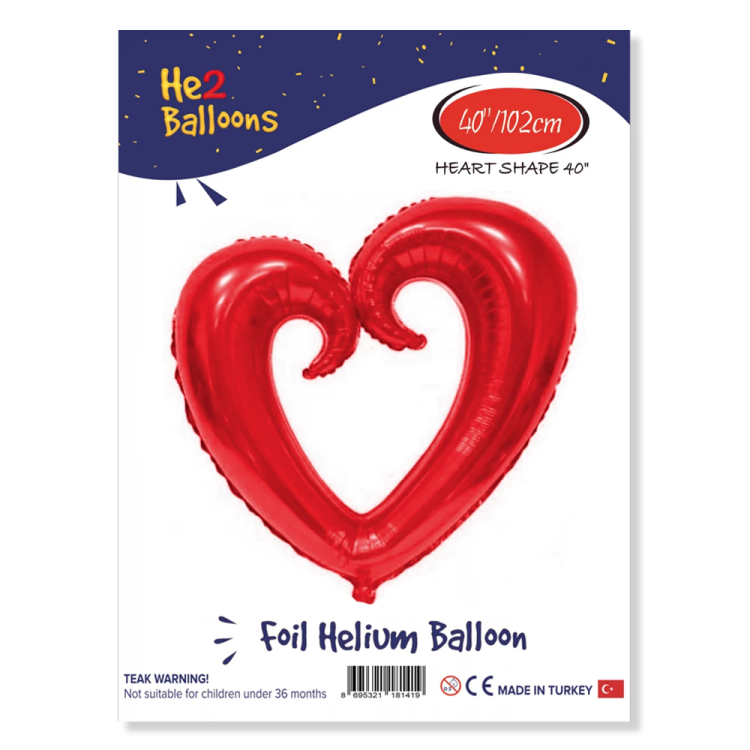 40 Kalp Folyo Balon  -Kırmızı- 40 Kalp Folyo Balon  -Kırmızı-
