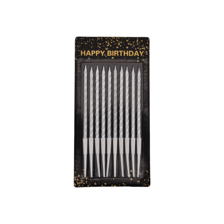 Doğum Günü Mumları -Simli Gümüş- Doğum Günü Mumları -Simli Gümüş-