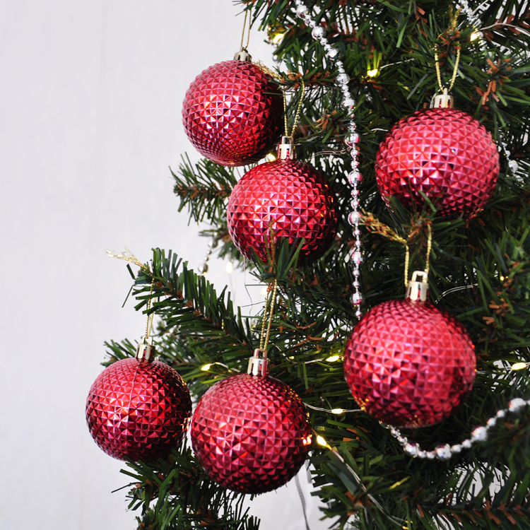 6cm Ağaç Süsleme Topu 6lı -Mat Kırmızı- 6cm Ağaç Süsleme Topu 6lı -Mat Kırmızı-