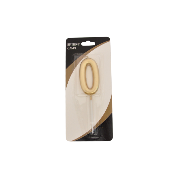 Rakam Mum 7cm -Altın 0- Rakam Mum 7cm -Altın 0-
