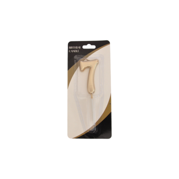 Rakam Mum 7cm -Altın 7- Rakam Mum 7cm -Altın 7-
