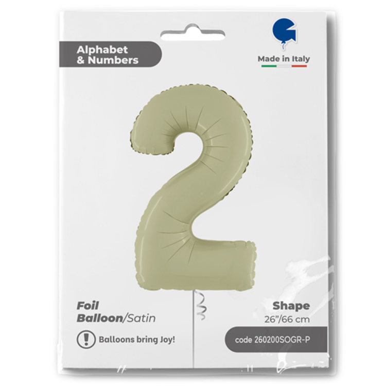 26 Grabo Rakam Folyo Balon Satin Olive Green -2- 26 Grabo Rakam Folyo Balon Satin Olive Green -2-
