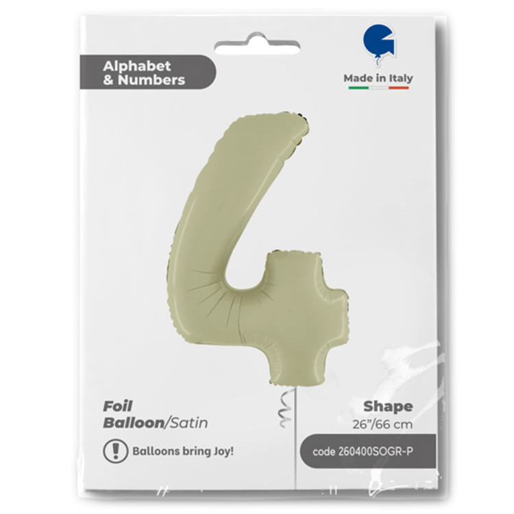 26 Grabo Rakam Folyo Balon Satin Olive Green -4- 26 Grabo Rakam Folyo Balon Satin Olive Green -4-