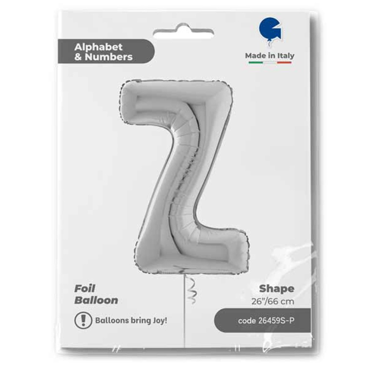 26 Grabo Harf Folyo Balon Gümüş -Z- 26 Grabo Harf Folyo Balon Gümüş -Z-