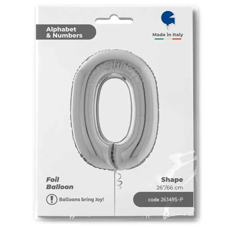 26 Grabo Harf Folyo Balon Gümüş -O- 26 Grabo Harf Folyo Balon Gümüş -O-