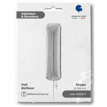 26" Grabo Harf Folyo Balon Gümüş -I- 26" Grabo Harf Folyo Balon Gümüş -I-