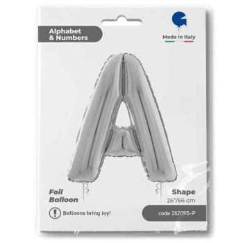 26" Grabo Harf Folyo Balon Gümüş -A- 26" Grabo Harf Folyo Balon Gümüş -A-
