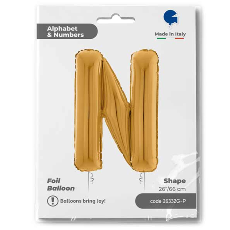 26 Grabo Harf Folyo Balon Altın -N- 26 Grabo Harf Folyo Balon Altın -N-