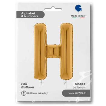 26" Grabo Harf Folyo Balon Altın -H- 26" Grabo Harf Folyo Balon Altın -H-