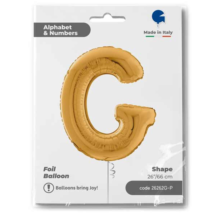 26 Grabo Harf Folyo Balon Altın -G- 26 Grabo Harf Folyo Balon Altın -G-