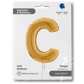 26" Grabo Harf Folyo Balon Altın -C- 26" Grabo Harf Folyo Balon Altın -C-