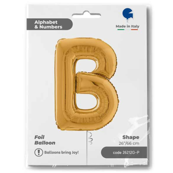 26" Grabo Harf Folyo Balon Altın -B- 26" Grabo Harf Folyo Balon Altın -B-
