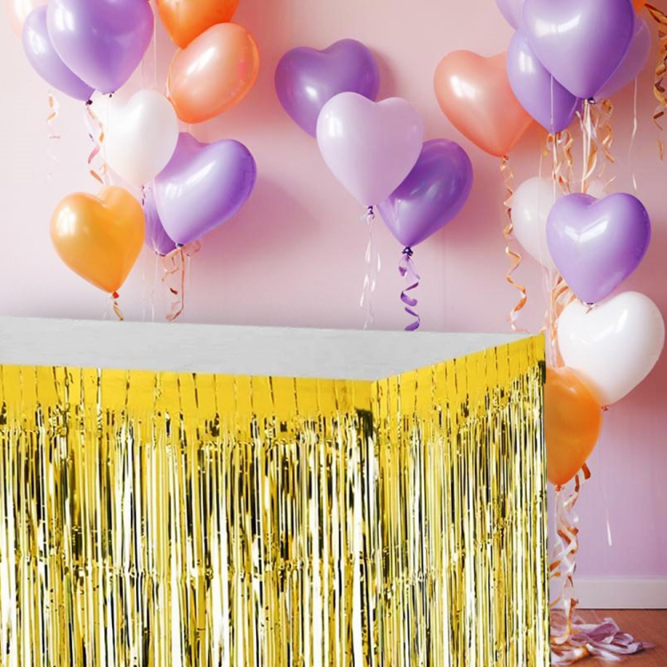 Metalize Masa Eteği -Altın- Metalize Masa Eteği -Altın-