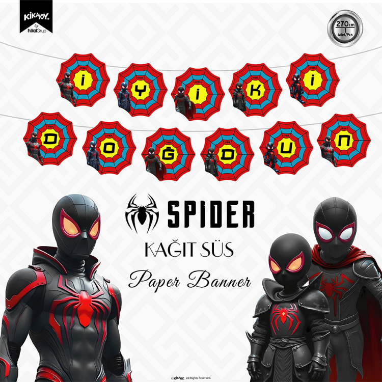 İyi ki Doğdun Harf Afiş -Spider- İyi ki Doğdun Harf Afiş -Spider-
