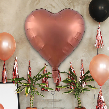 18" Kalp Folyo Balon -Retro Renkler- 18" Kalp Folyo Balon -Retro Renkler-