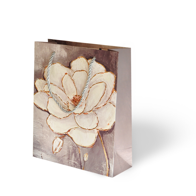 18x24 Lüks Karton Çanta Varak Baskılı -Çiçek Temalı- 18x24 Lüks Karton Çanta Varak Baskılı -Çiçek Temalı-