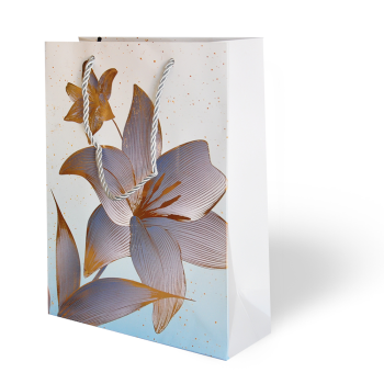 18x24 Lüks Karton Çanta Varak Baskılı -Çiçek Temalı- 18x24 Lüks Karton Çanta Varak Baskılı -Çiçek Temalı-