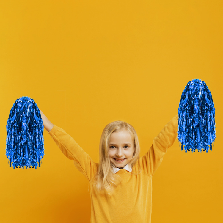 Metalize Gösteri ponponu 2li -Mavi- Metalize Gösteri ponponu 2li -Mavi-