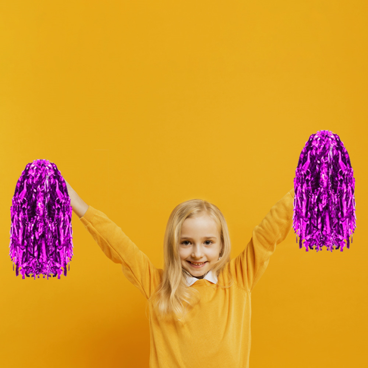 Metalize Gösteri Ponponu 2li -Pembe-