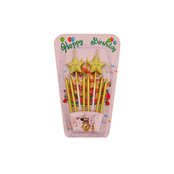 Yıldızlı Doğum Günü Mum Seti -Altın- Yıldızlı Doğum Günü Mum Seti -Altın-