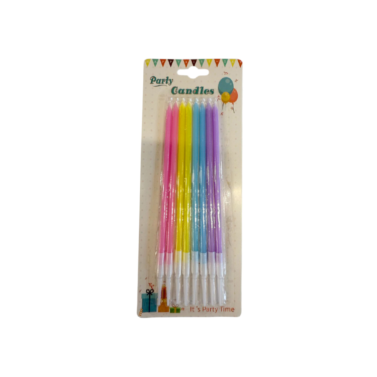 Doğum Günü Mumu Makaron -Karışık Renkli- Doğum Günü Mumu Makaron -Karışık Renkli-