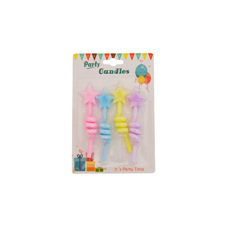 Doğum Günü Mumu -Makaron Burgu Yıldızlar- Doğum Günü Mumu -Makaron Burgu Yıldızlar-