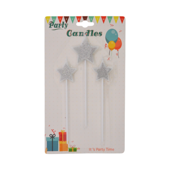 Doğum Simli Mumlar -Gümüş Yıldızlar- Doğum Simli Mumlar -Gümüş Yıldızlar-