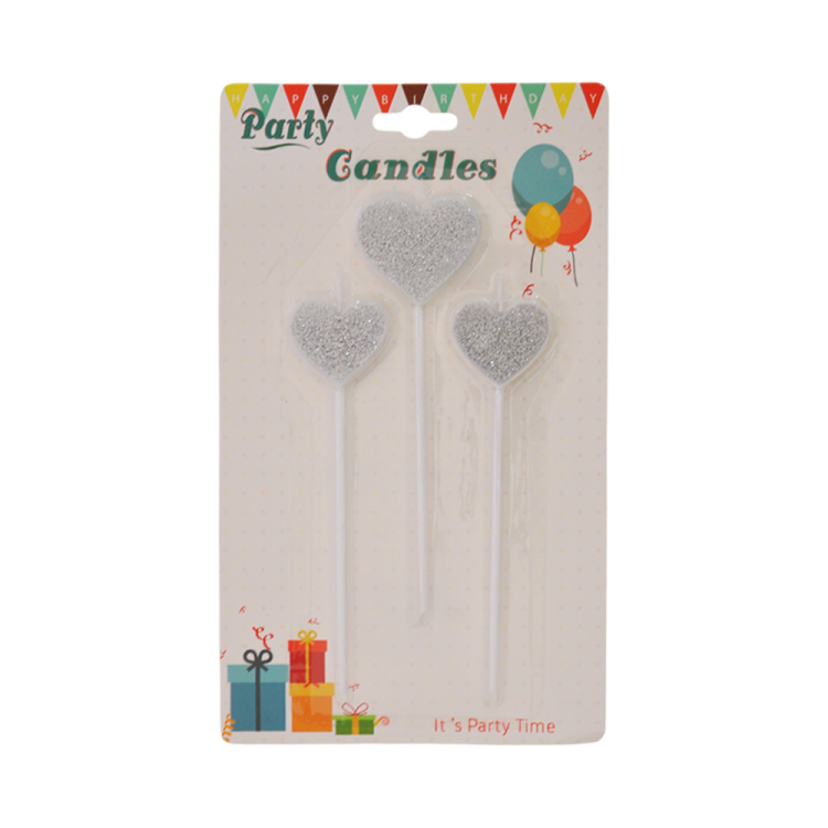 Doğum Simli Mumlar -Gümüş Kalpler- Doğum Simli Mumlar -Gümüş Kalpler-