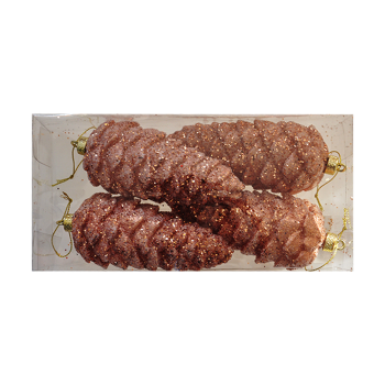 14cm Yılbaşı Ağaç Süsü Kozalak 4lü Pvc Kutu 14cm Yılbaşı Ağaç Süsü Kozalak 4lü Pvc Kutu