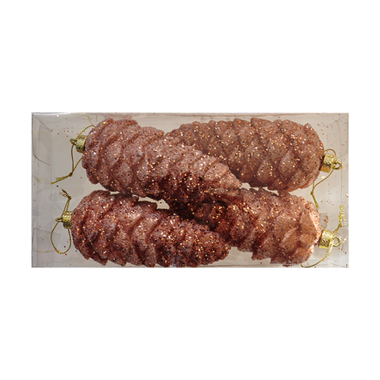 14cm Yılbaşı Ağaç Süsü Kozalak 4lü Pvc Kutu 14cm Yılbaşı Ağaç Süsü Kozalak 4lü Pvc Kutu