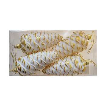 14cm Yılbaşı Ağaç Süsü Kozalak 4lü Pvc Kutu 14cm Yılbaşı Ağaç Süsü Kozalak 4lü Pvc Kutu