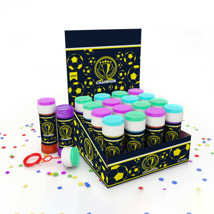 Köpük Balon Stantlı 36lı -Champion Sarı Lacivert- Köpük Balon Stantlı 36lı -Champion Sarı Lacivert-