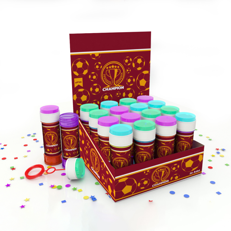 Köpük Balon Stantlı 36lı -Champion Sarı Kırmızı- Köpük Balon Stantlı 36lı -Champion Sarı Kırmızı-