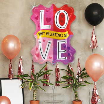 29" Grabo Folyo Balon -Valentine Love Color Block- 29" Grabo Folyo Balon -Valentine Love Color Block-