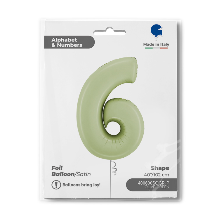 26 Grabo Rakam Folyo Balon Satin Olive Green -6- 26 Grabo Rakam Folyo Balon Satin Olive Green -6-