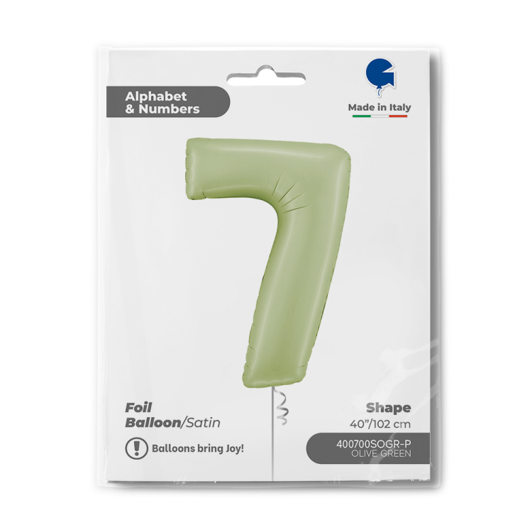 26 Grabo Rakam Folyo Balon Satin Olive Green -7- 26 Grabo Rakam Folyo Balon Satin Olive Green -7-