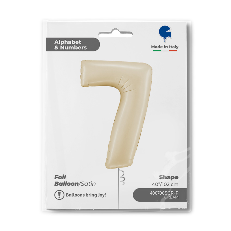 26 Grabo Rakam Folyo Balon Satin Cream -7- 26 Grabo Rakam Folyo Balon Satin Cream -7-