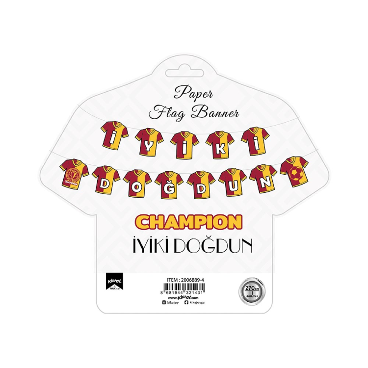 İyi ki Doğdun Harf Afiş -Champion Sarı Kırmızı- İyi ki Doğdun Harf Afiş -Champion Sarı Kırmızı-