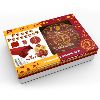 Champion Kutlama Seti -Sarı Kırmızı- Champion Kutlama Seti -Sarı Kırmızı-