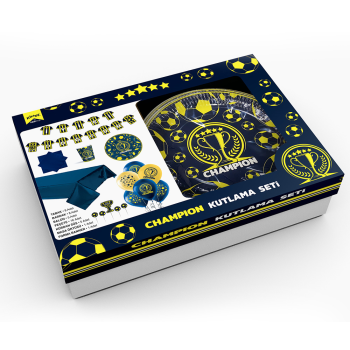 Champion Kutlama Seti -Sarı Lacivert- Champion Kutlama Seti -Sarı Lacivert-
